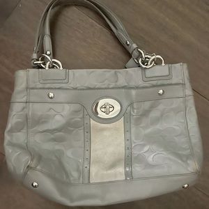 Gray Coach bag